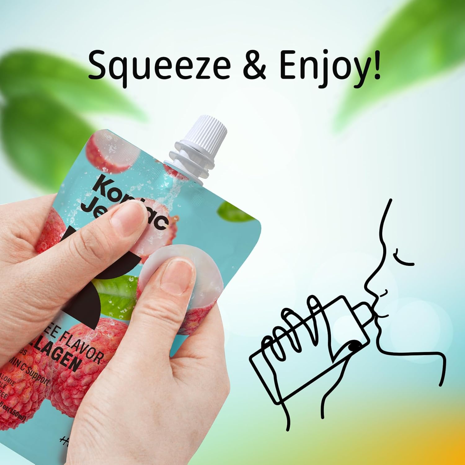 10 Packs Hethstia Konjac Jelly Lychie Flavor + 12 Packs Konjac Noodles Variety - Gluten Free, Low Calorie, Keto, Sugar Free, Healthy Food with Collagen Peptides