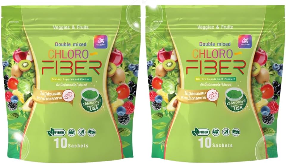 10 Sachets of Generic Yaaleeyahhh Double Mixed Chloro-Fiber with Veggies & Fruits - 1 Set of 2 Pieces