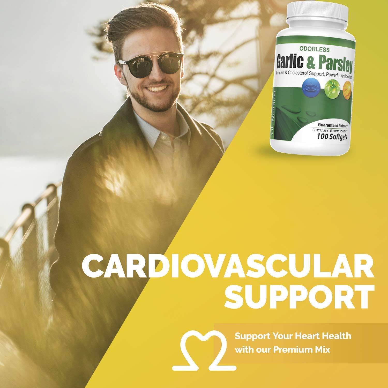 100 All-Natural Odorless Garlic and Parsley Detox Supplement Softgels by Great Lakes Nutrition