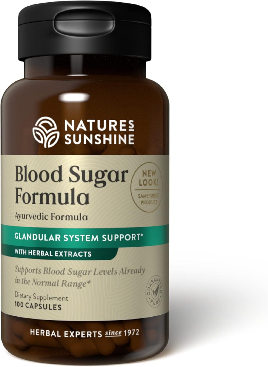 100 Capsules Nature's Sunshine Blood Sugar Formula for Balanced Blood Sugar Levels