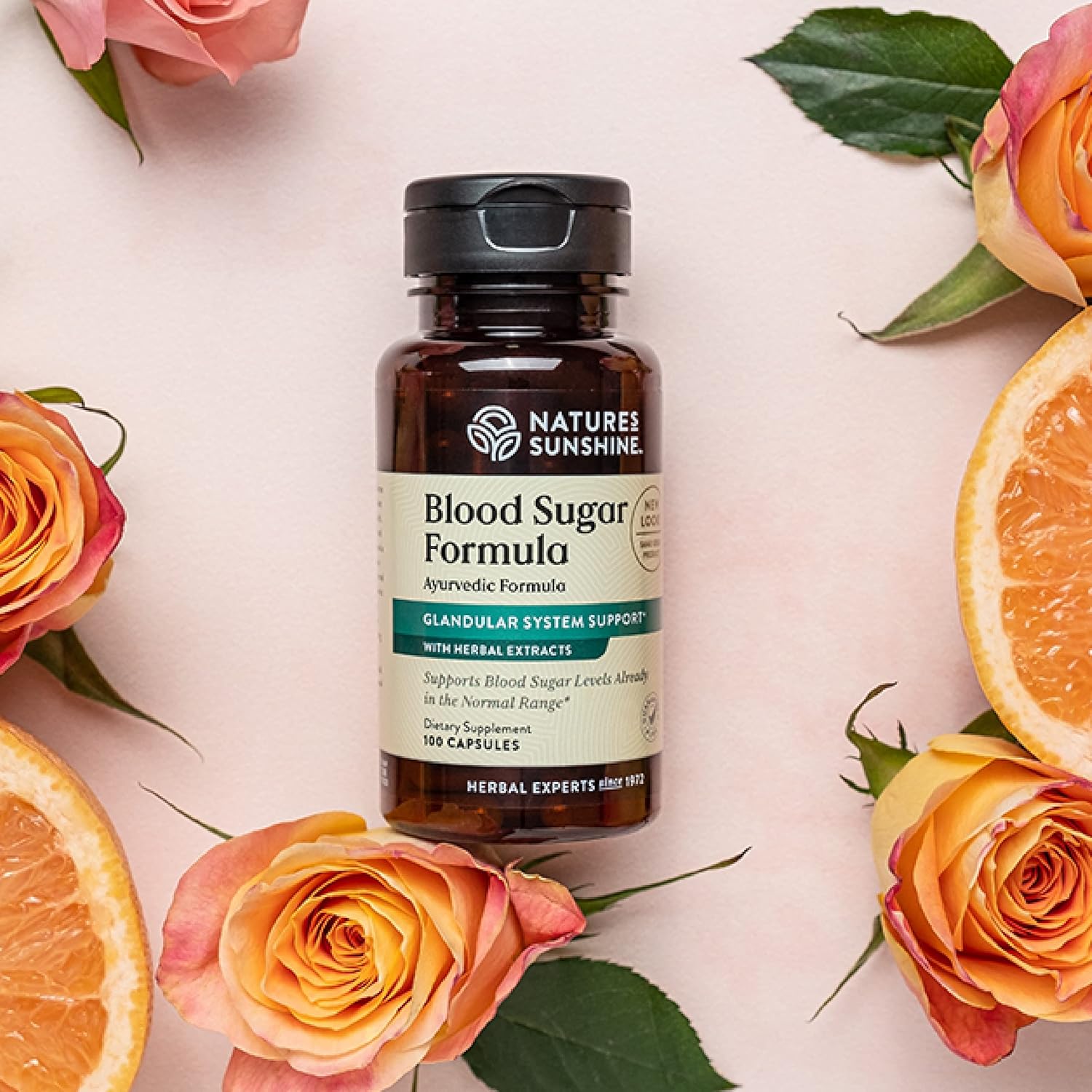 100 Capsules Nature's Sunshine Blood Sugar Formula for Balanced Blood Sugar Levels