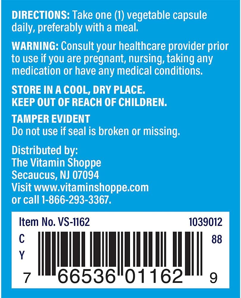 100 Capsules of B6 100MG Dietary Supplement by The Vitamin Shoppe