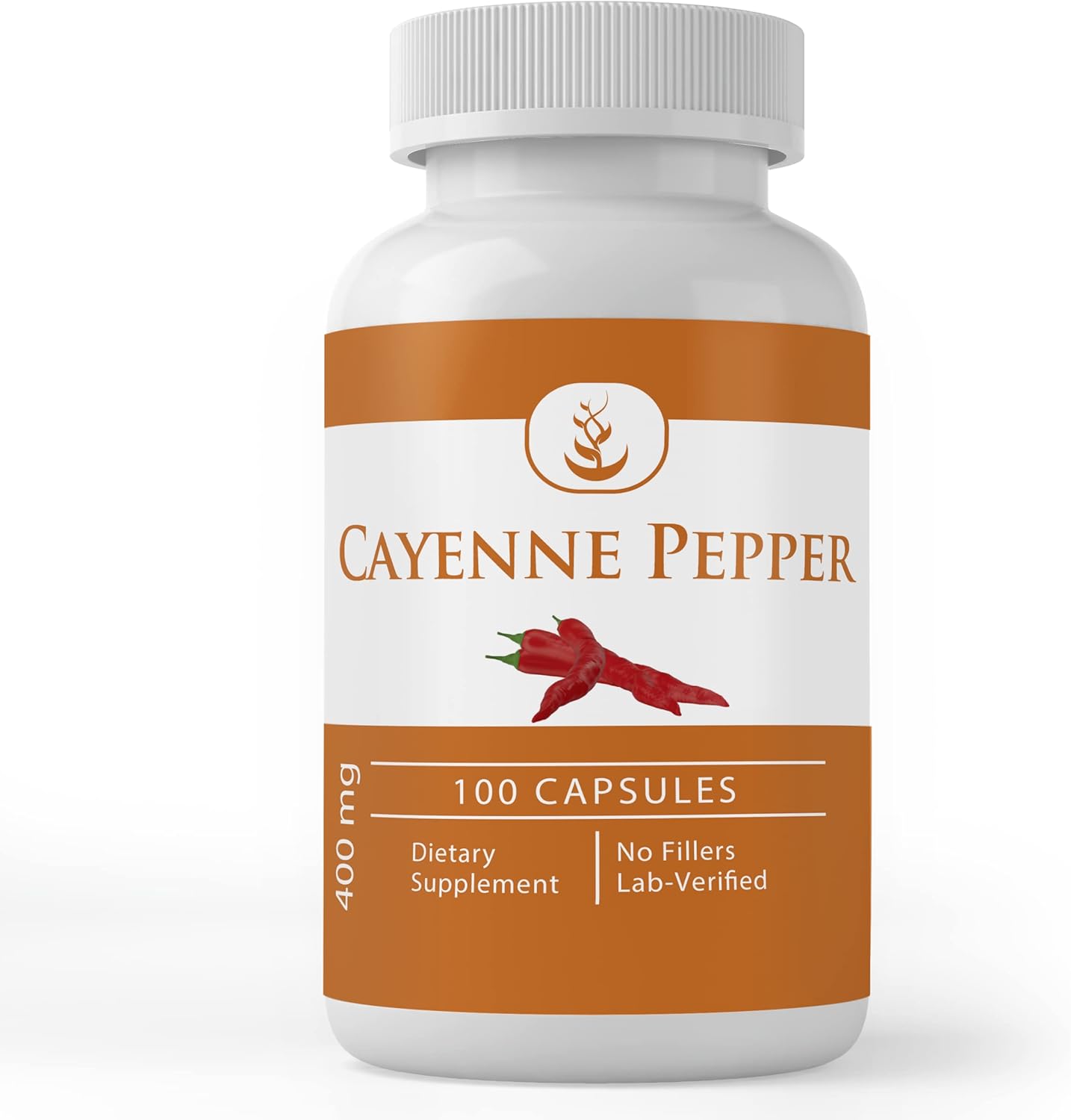 100 Capsules of Cayenne Pepper with Pure Original Ingredients, Always Additive-Free and Lab Verified