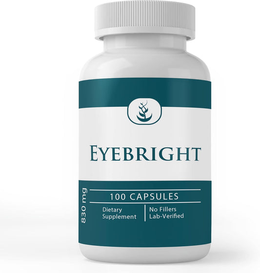 100 Capsules of Eyebright with Pure Original Ingredients - Lab Verified, No Additives or Fillers