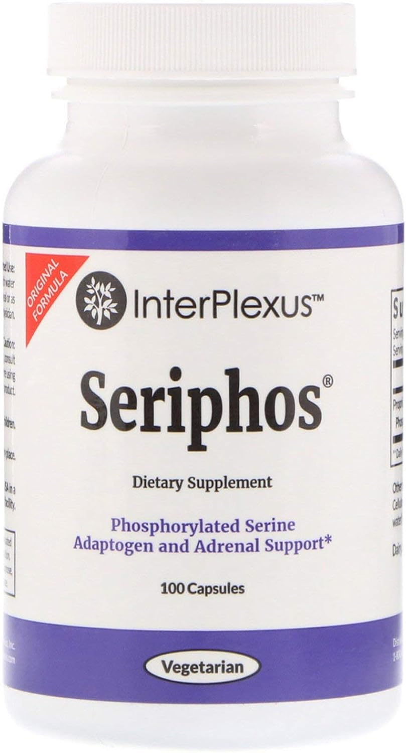 100 Capsules of InterPlexus Seriphos - Stress and Adrenal Support Supplement