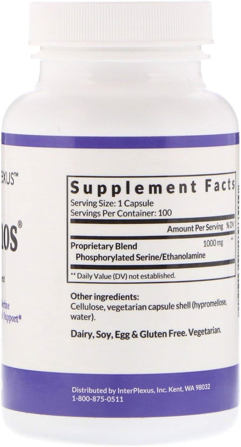 100 Capsules of InterPlexus Seriphos - Stress and Adrenal Support Supplement