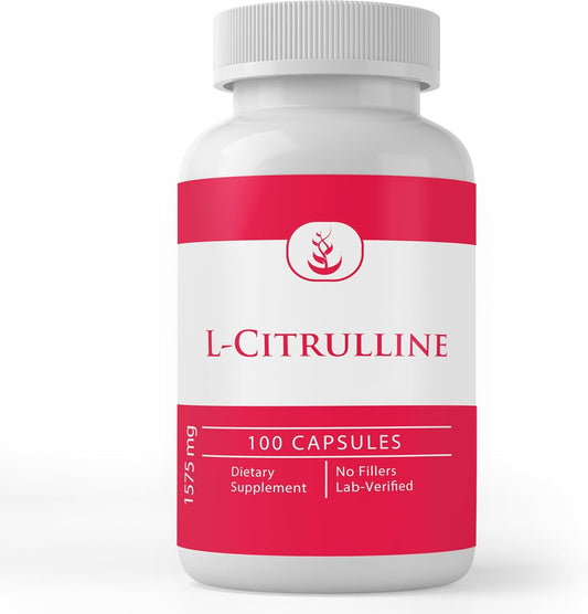 100 Capsules of L-Citrulline with Pure Original Ingredients, Lab Verified - No Additives or Fillers