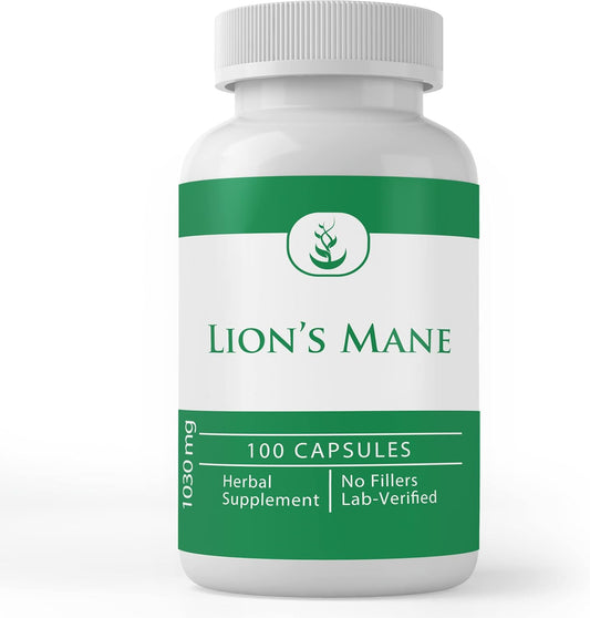 100 Capsules of Lab Verified Lion’s Mane with Pure Original Ingredients - No Additives or Fillers