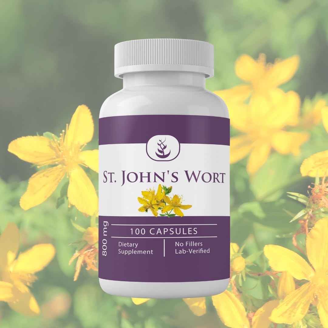 100 Capsules of Lab Verified St. John's Wort with Pure Original Ingredients - No Additives or Fillers Included