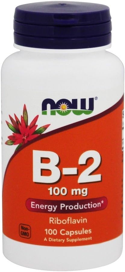 100 Capsules of NOW Foods B-2 with 100 mg Dose
