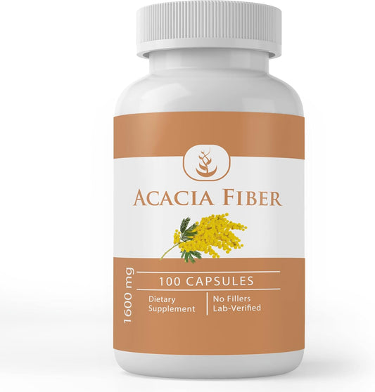 100 Capsules of Pure Acacia Fiber - Lab Verified, No Additives or Fillers - Original Ingredients - BoostGo Australia