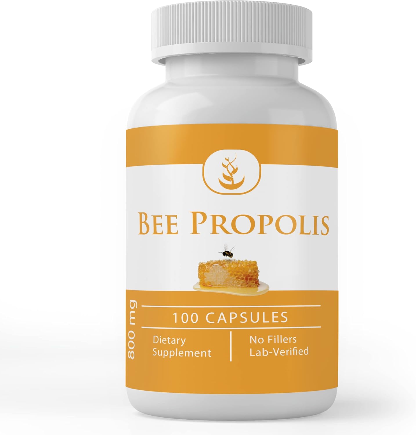 100 Capsules of Pure Bee Propolis with Original Ingredients, Lab Verified, No Additives or Fillers - Always Pure
