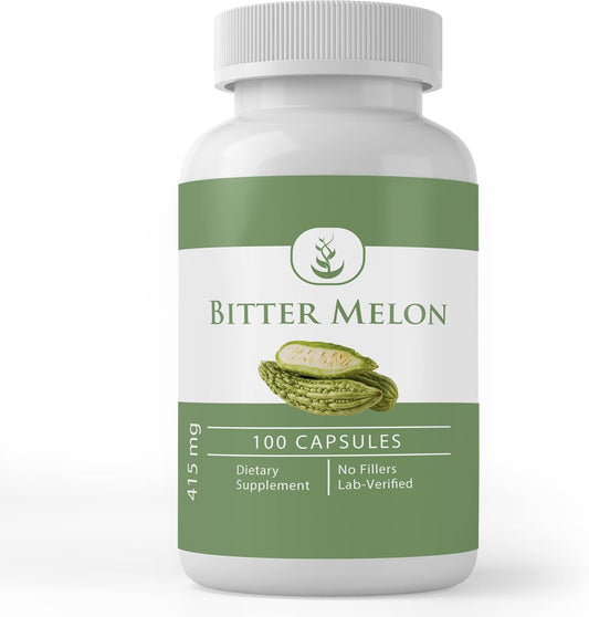 100 Capsules of Pure Bitter Melon Extract - Original Ingredients, Lab Verified, No Additives or Fillers