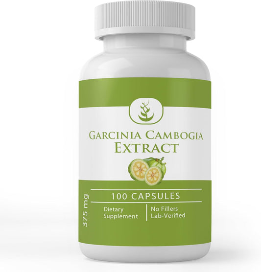 100 Capsules of Pure Garcinia Cambogia with Original Ingredients, Lab Verified - No Additives or Fillers