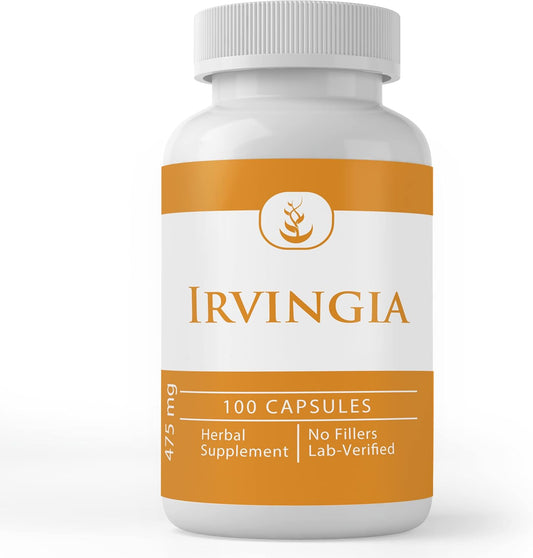 100 Capsules of Pure Irvingia with Original Ingredients - Lab Verified, No Additives or Fillers
