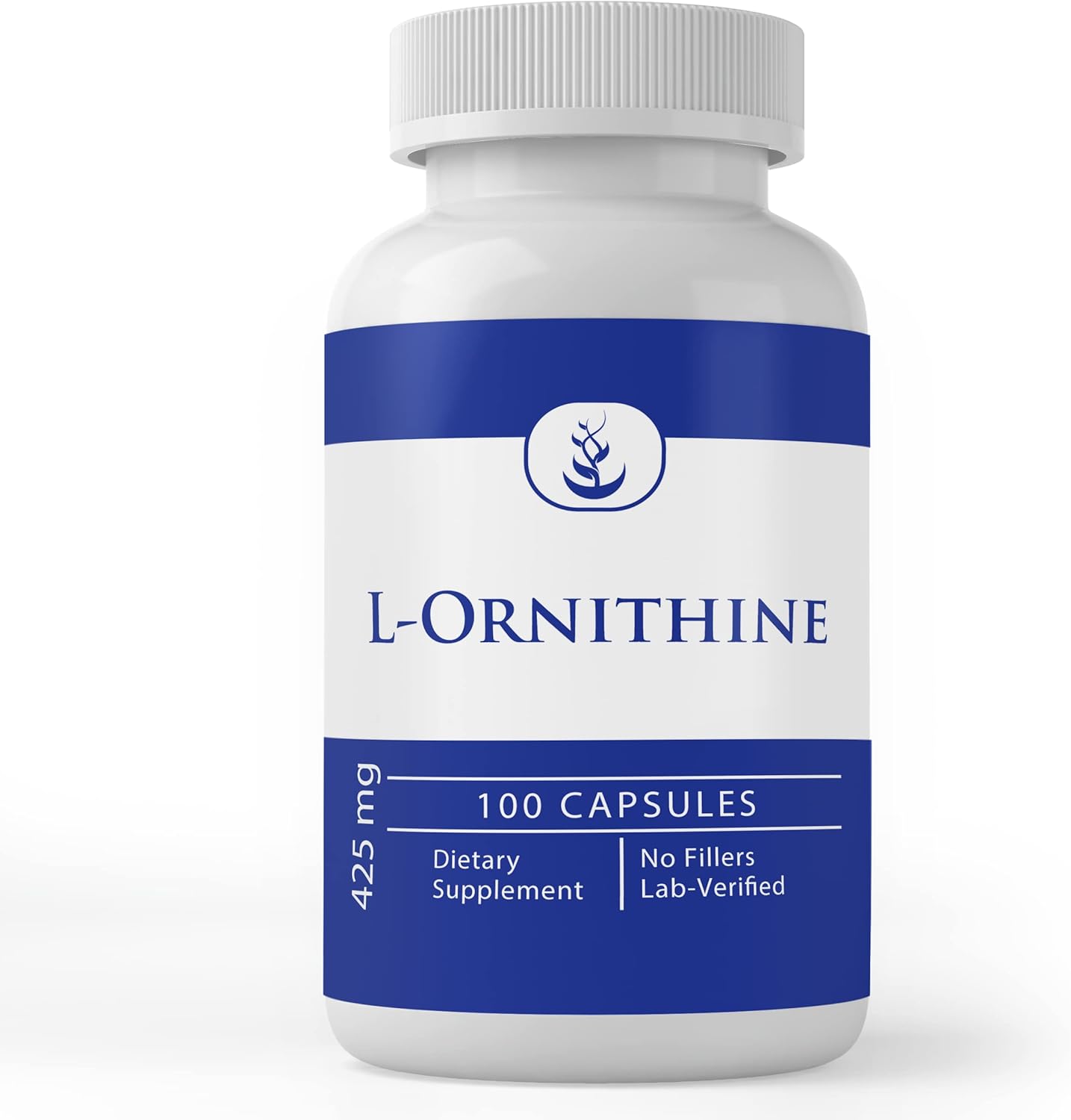 100 Capsules of Pure L-Ornithine with Original Ingredients, Lab Verified, No Additives or Fillers