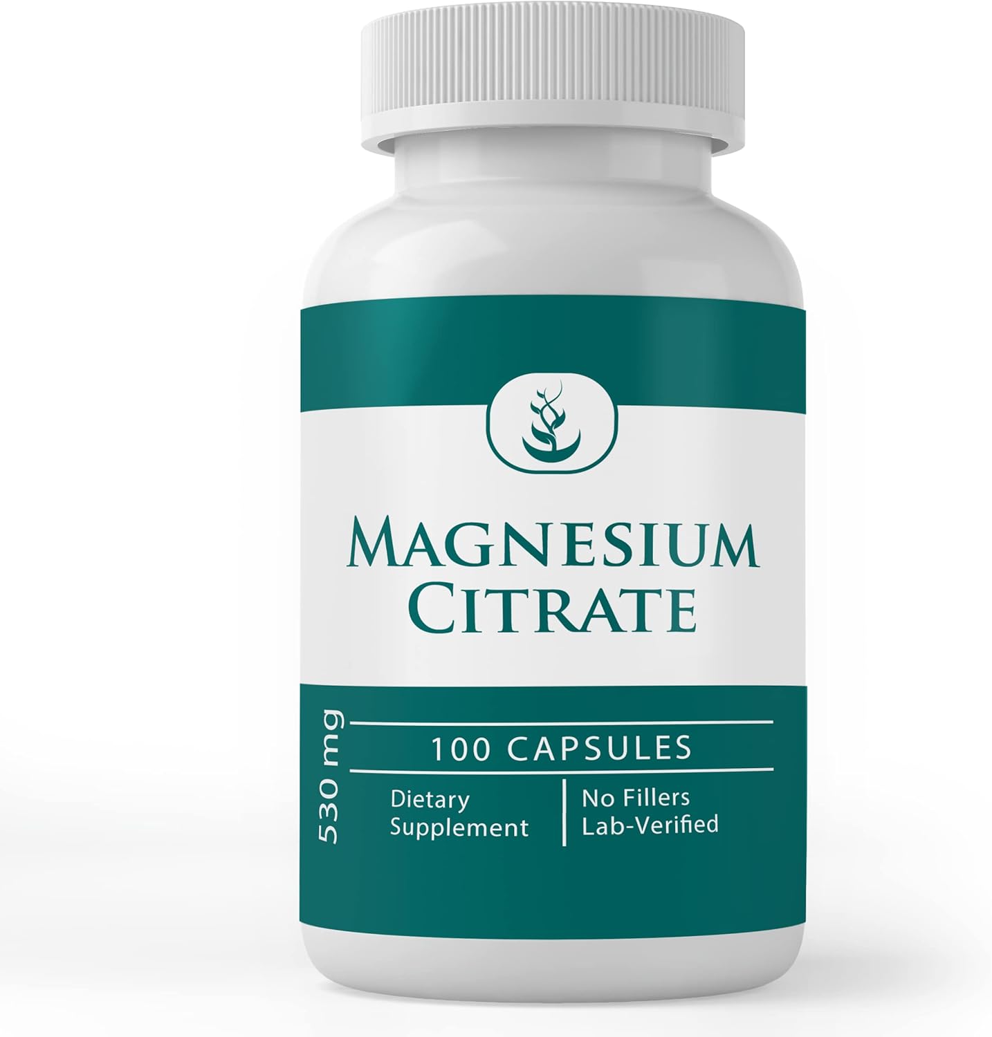 100 Capsules of Pure Magnesium Citrate with Original Ingredients, Lab Verified - No Additives or Fillers Included