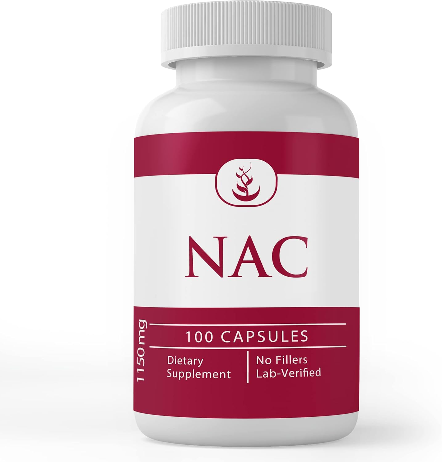 100 Capsules of Pure N-Acetyl L-Cysteine NAC - Lab Verified, No Additives or Fillers