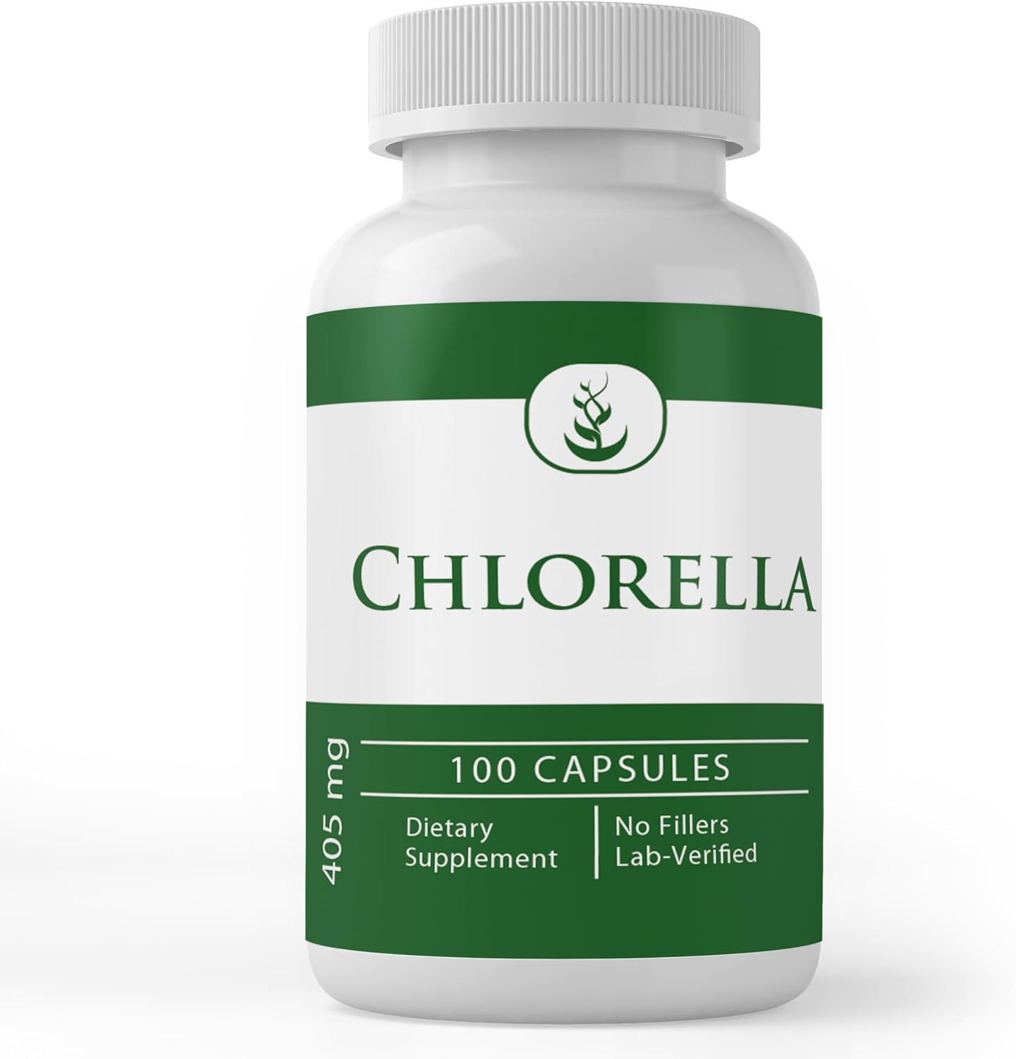 100 Capsules of Pure Original Chlorella with No Additives or Fillers - Lab Verified Quality