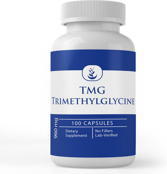 100 Capsules of Pure Original Ingredients TMG Trimethylglycine (Betaine Anhydrous) - Lab Verified, No Additives - BoostGo Australia