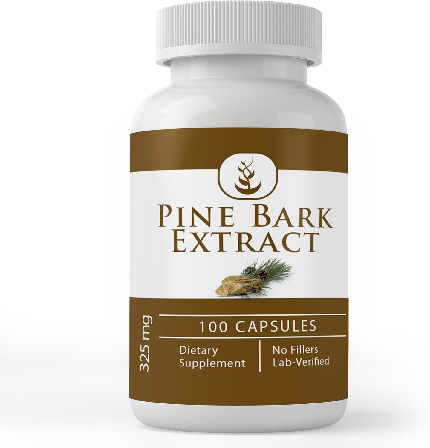 100 Capsules of Pure Pine Bark Extract - Original Ingredients, Lab Verified, No Additives or Fillers