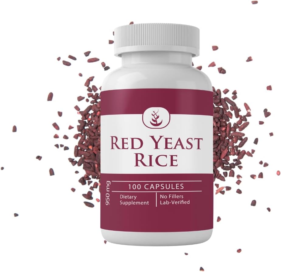 100 Capsules of Pure Red Yeast Rice Extract - Lab Verified, No Additives or Fillers - Made with Original Ingredients
