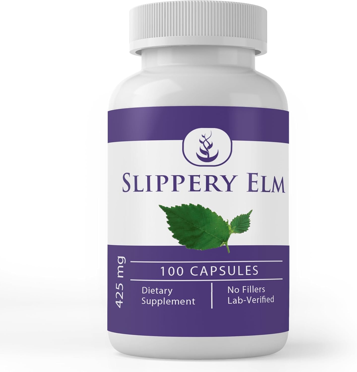 100 Capsules of Pure Slippery Elm Powder - Original Ingredients, No Additives or Fillers, Lab Verified