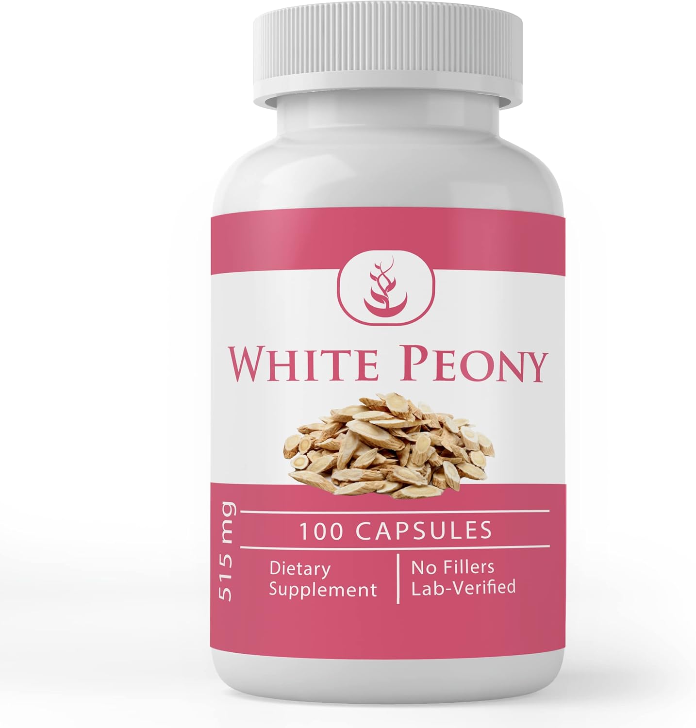 100 Capsules of Pure White Peony Extract - Lab Verified, No Additives or Fillers