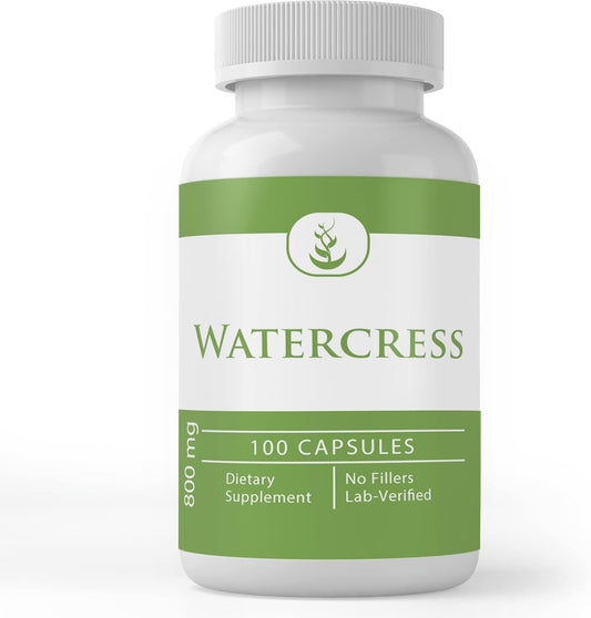 100 Capsules of Watercress - Pure Original Ingredients, Lab Verified, No Additives or Fillers