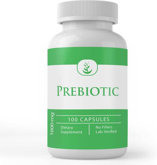 100 Capsules Prebiotic Supplement with Pure Original Ingredients - Lab Verified, No Additives