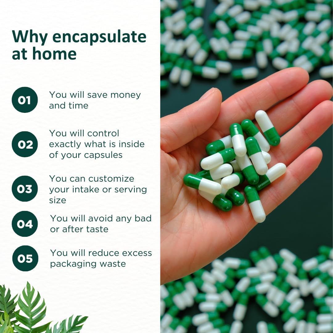 100 Clear Size 1 Vegan Empty Capsules for DIY Vegetable Filling - Vegetarian Pill Capsules