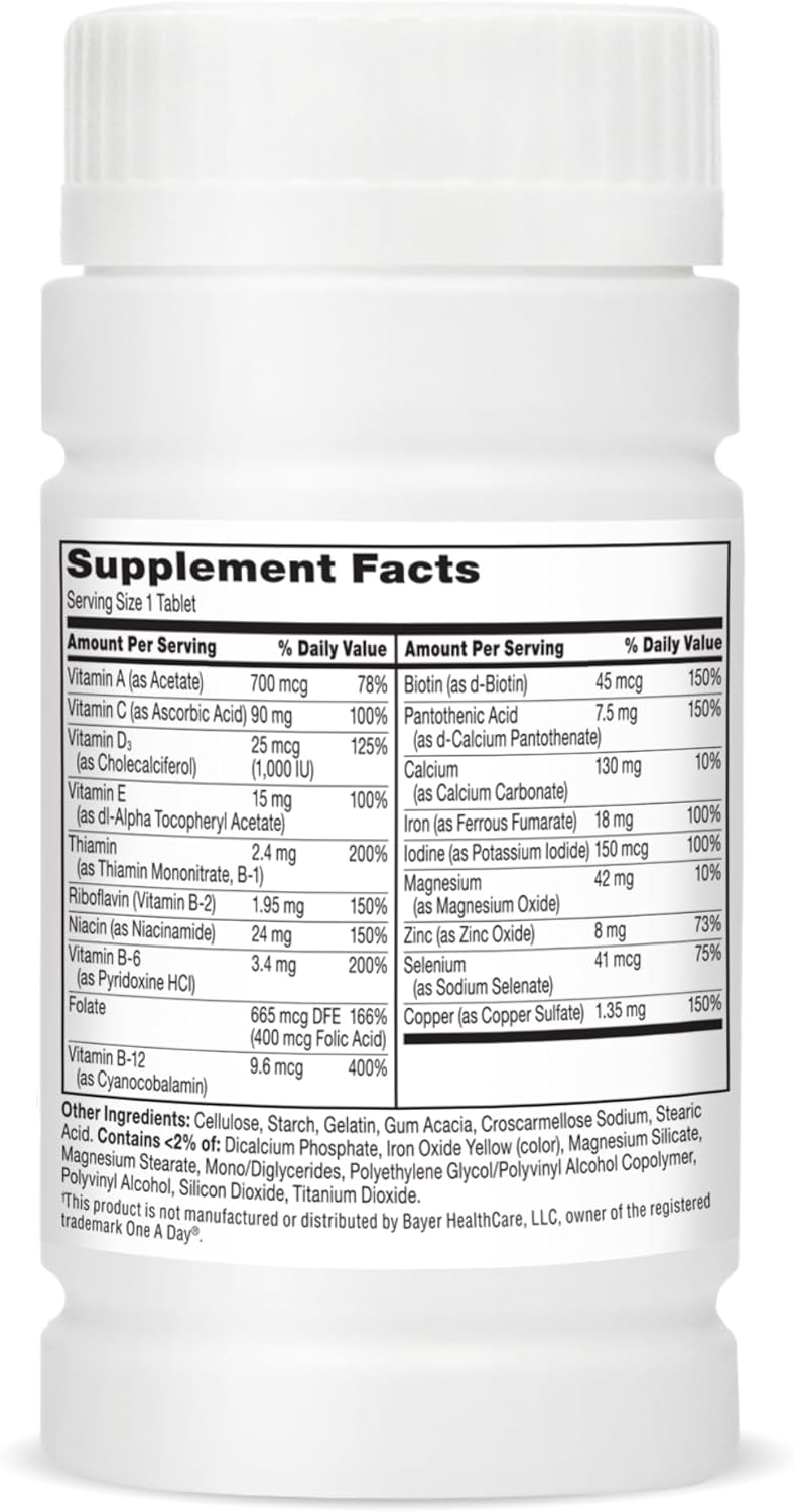 100 Count 21st Century One Daily Women's Tablets - Daily Multivitamin for Women with Essential Nutrients