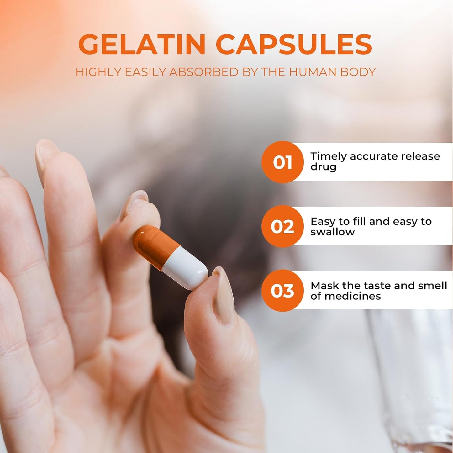100 Count Angtai JN Gelatin Capsules Size 00 - Empty Pill Gel Caps for DIY Supplements - Bovine, Gluten-Free, Non-GMO, Halal Certified - Includes Filling Kit