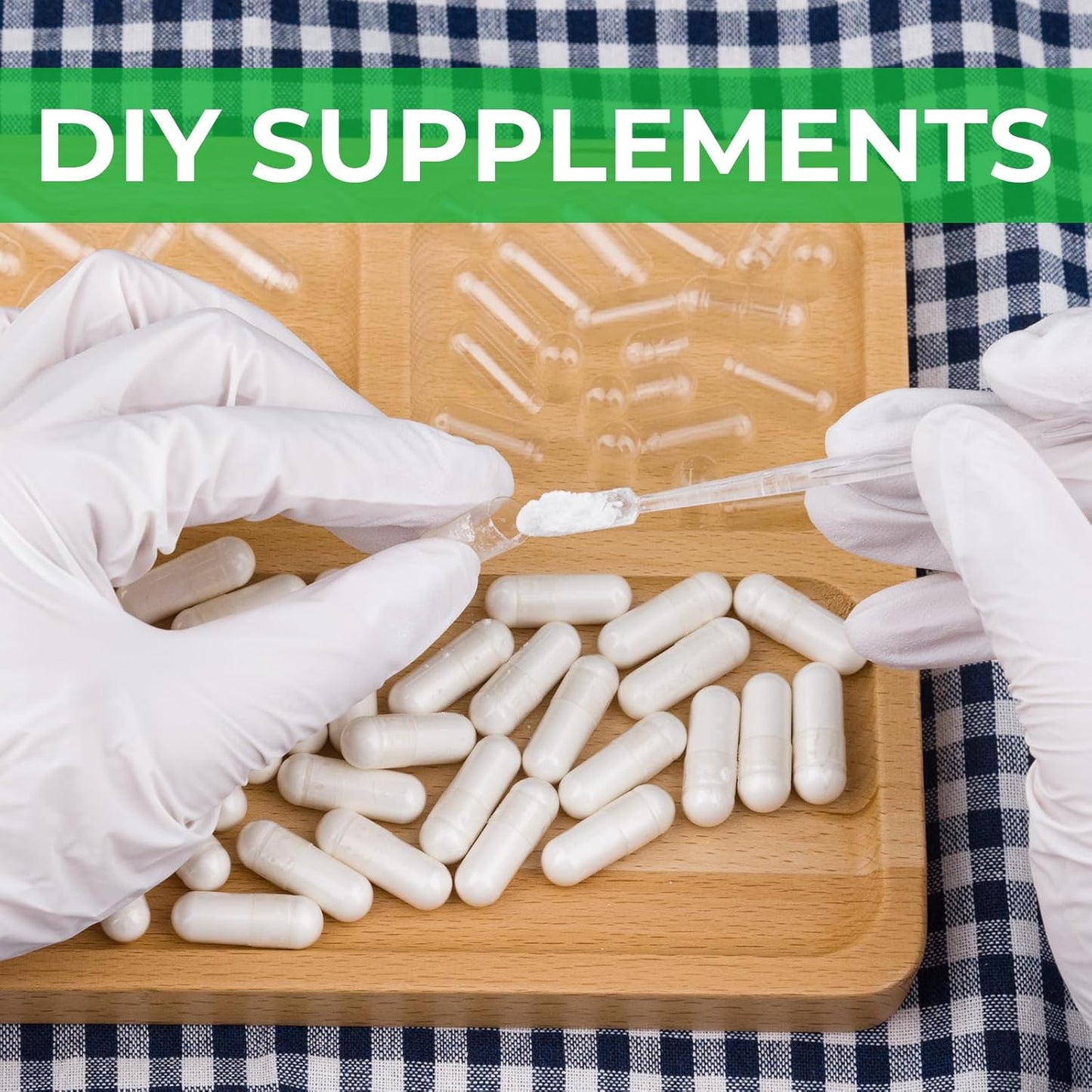 100 Count Angtai JN Size 1 Vegan Clear Empty Capsules - Vegetarian Veggie Pill Capsules