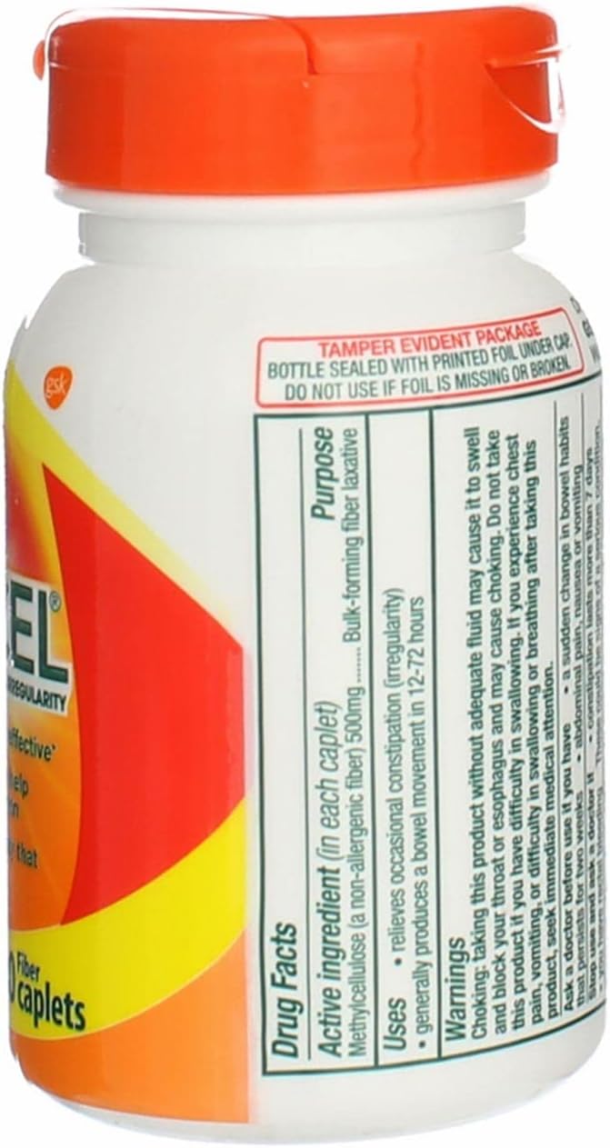 100 Count Citrucel Caplets for Gentle Constipation Relief