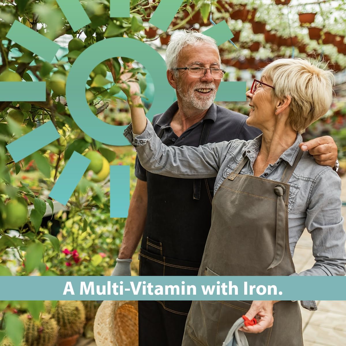 100 Count GeriCare One-Daily Multi-Vitamin with Iron Tablets - Pack of 1