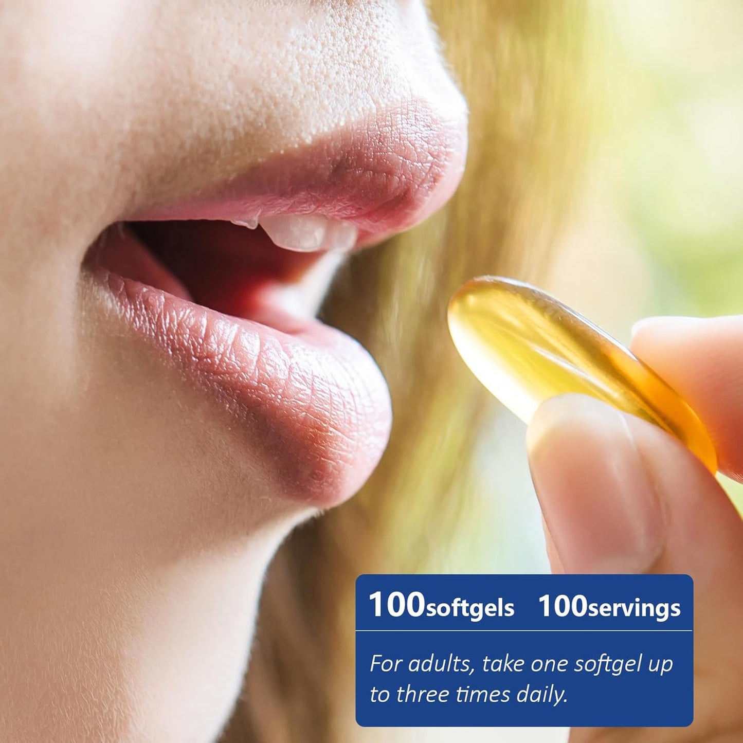 100 Count Novafun Omega 3 Fish Oil Softgels, 1000mg with EPA and DHA for Heart, Brain, Joints, Eye Health