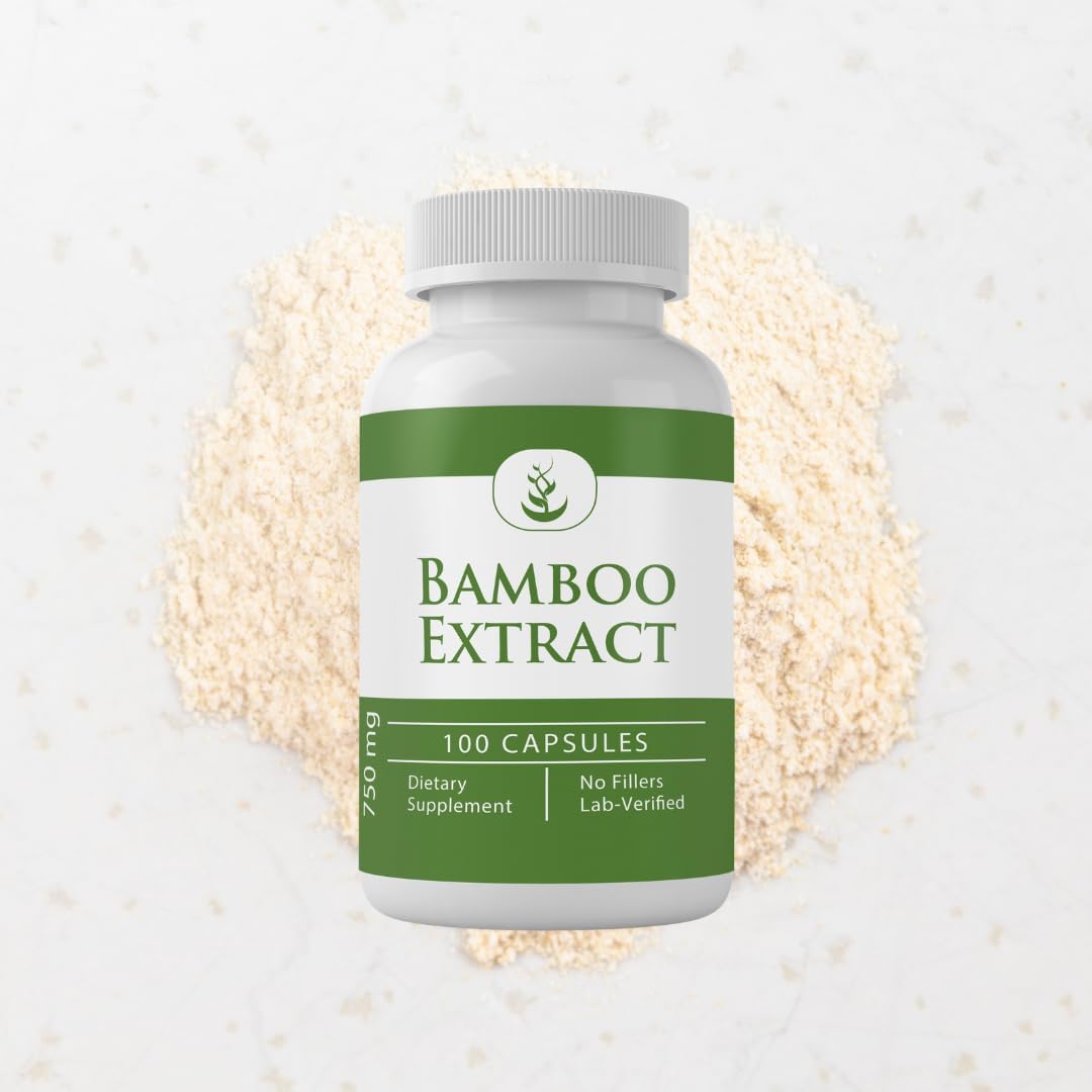 100 Count Pure Bamboo Extract Capsules - Lab Verified, No Additives or Fillers, Always Made with Pure Original Ingredients