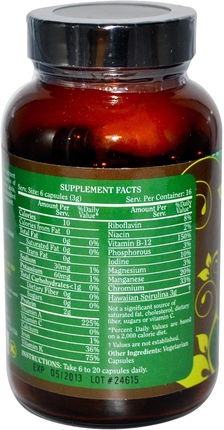 100 Count PURE PLANET Spirulina Tablets for Natural Energy Boost and Immune Support