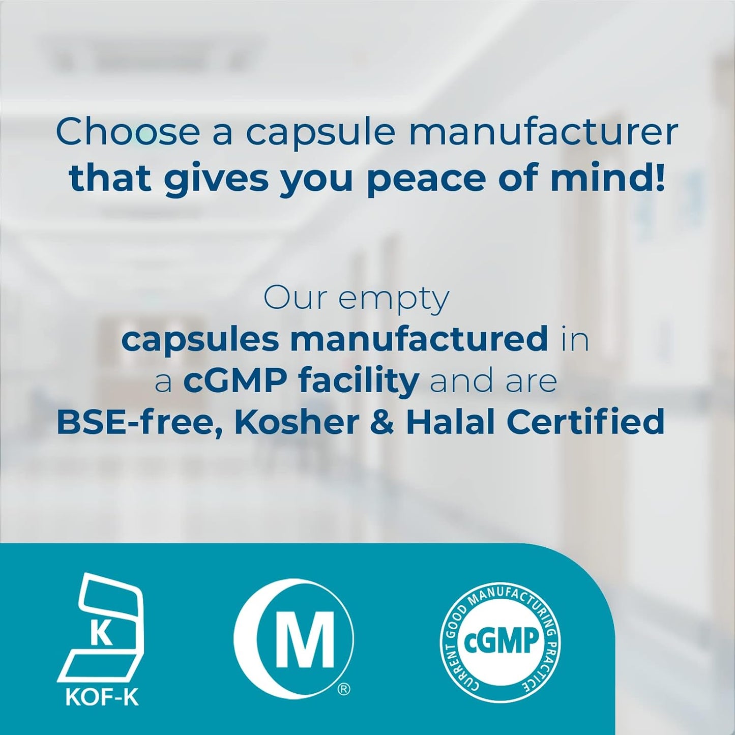 100 Count Size 00 Clear Vegan Capsules for DIY Vegetable Capsule Filling - Kosher, Halal, Non-GMO