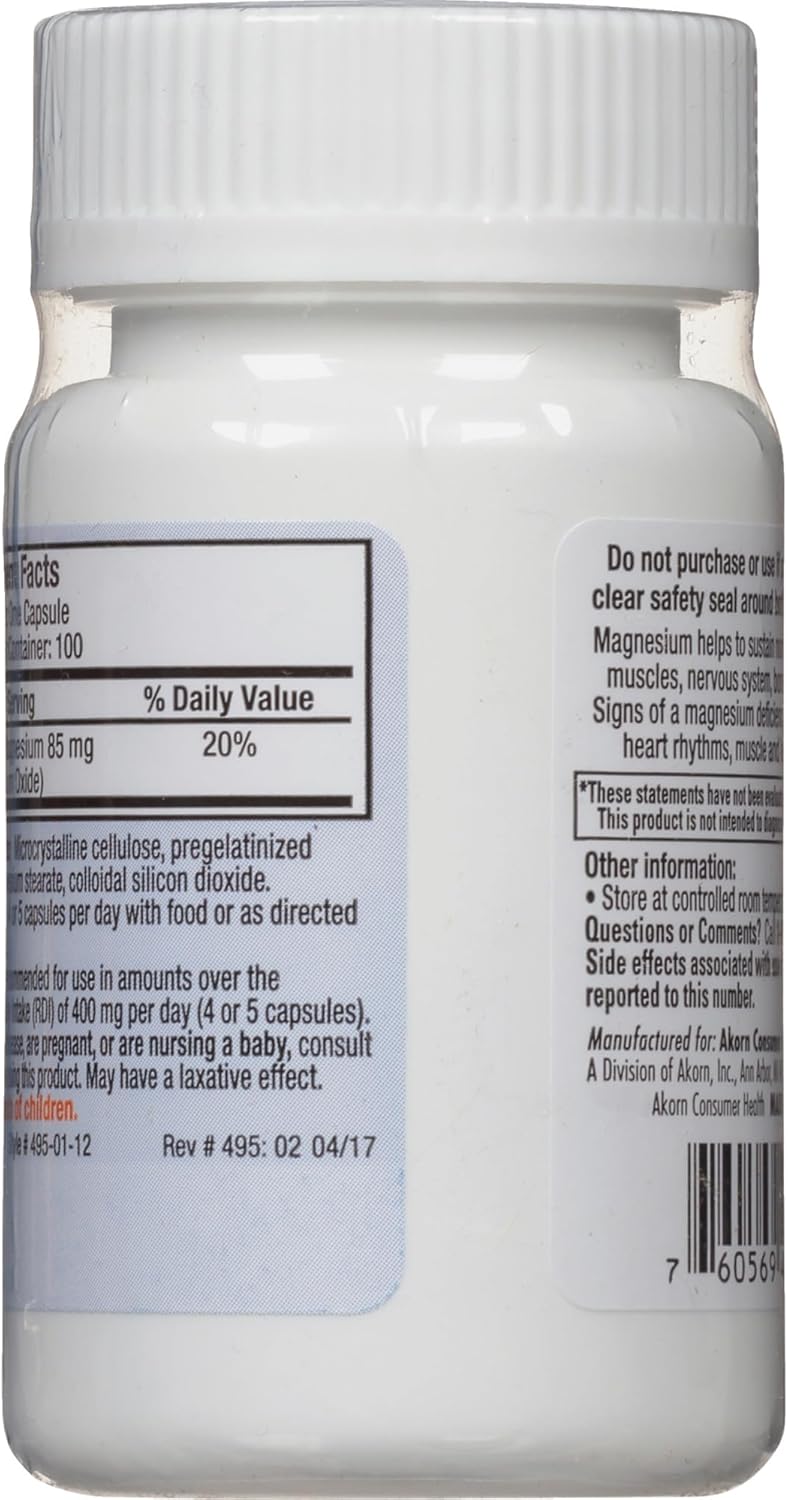 100 Count Uro-Mag Magnesium Oxide Dietary Mineral Supplement