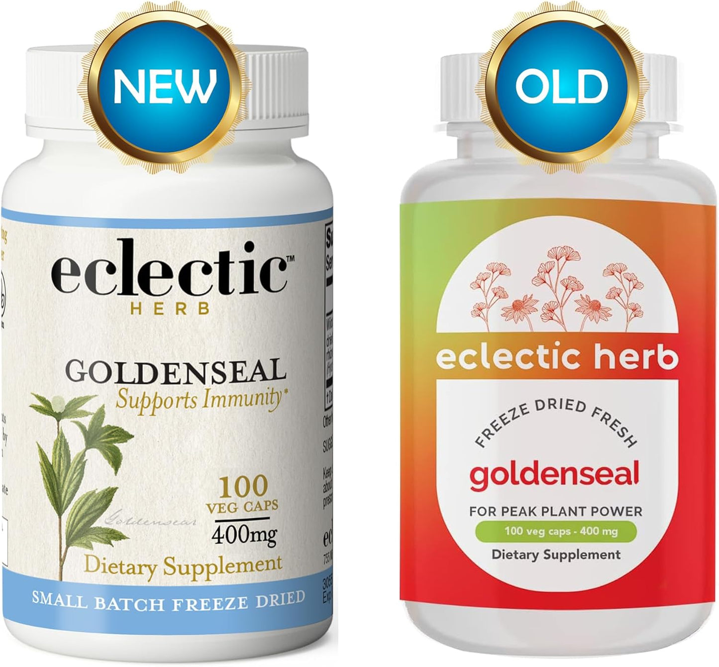 100 CT Eclectic Institute Goldenseal Capsules - Raw Freeze-Dried Quality