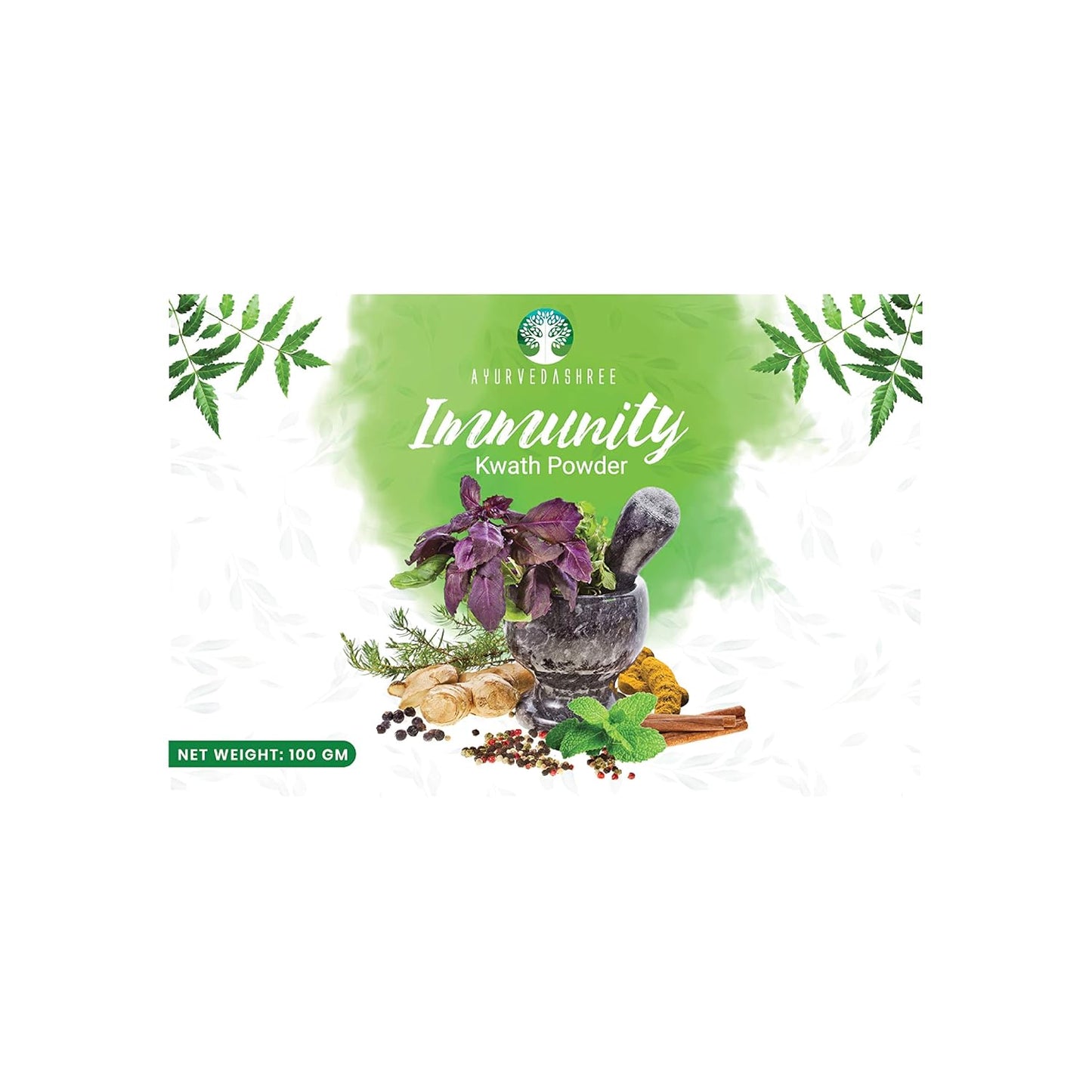 100 Gm AYURVEDASHREE Immunity Kwath with Giloy, Ashwagandha, Mulethi - Herbal Kadha