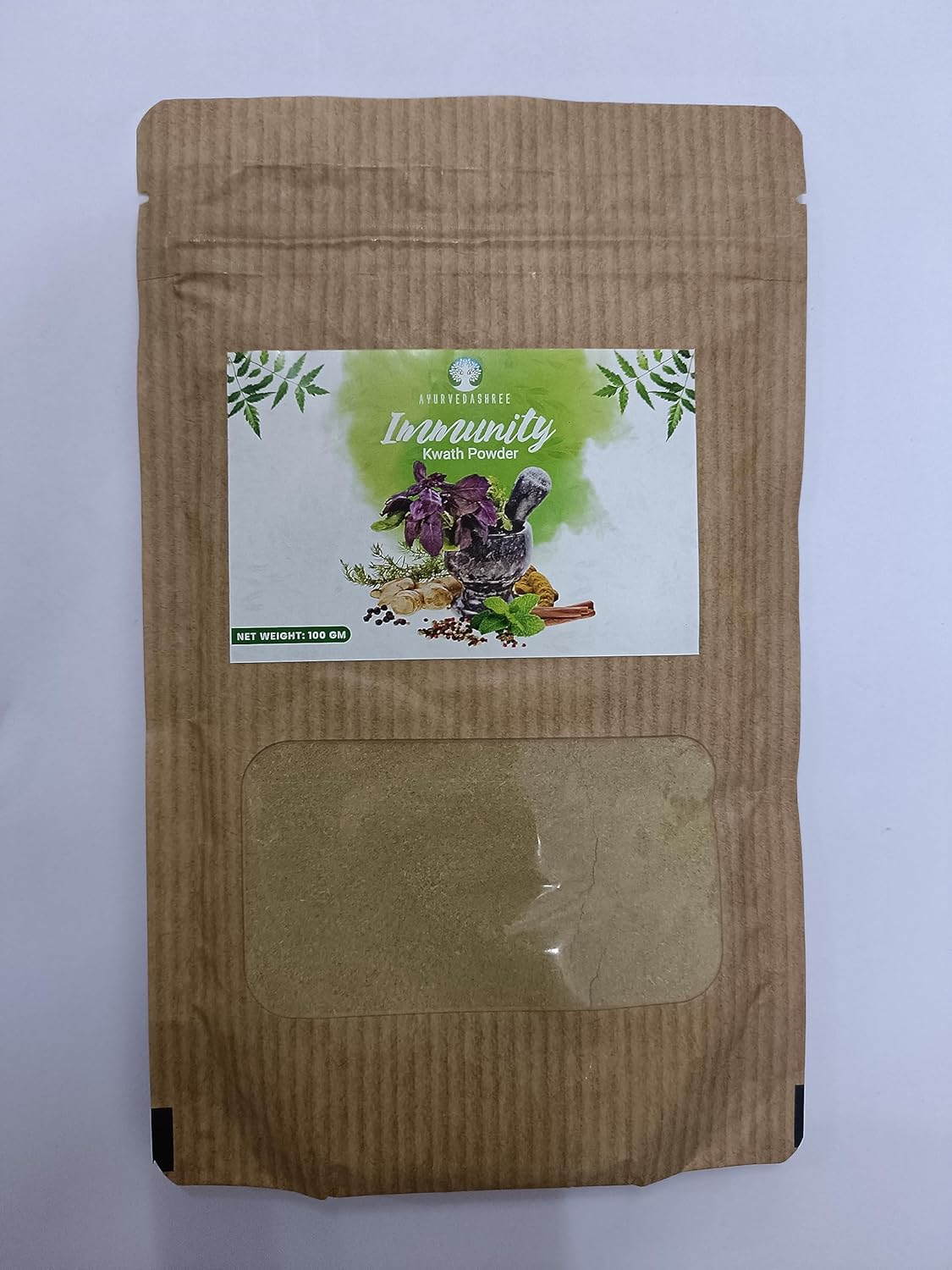 100 Gm AYURVEDASHREE Immunity Kwath with Giloy, Ashwagandha, Mulethi - Herbal Kadha