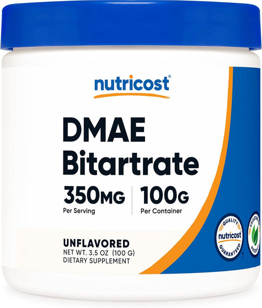 100 Grams of Nutricost Pure DMAE-Bitartrate Powder for Cognitive Support