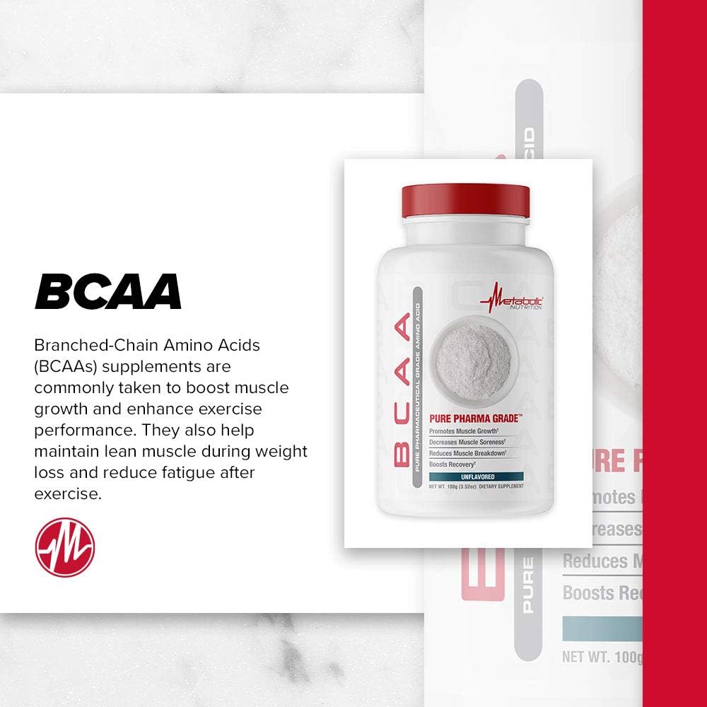 100 Grams Powder Metabolic Nutrition BCAA Supplement