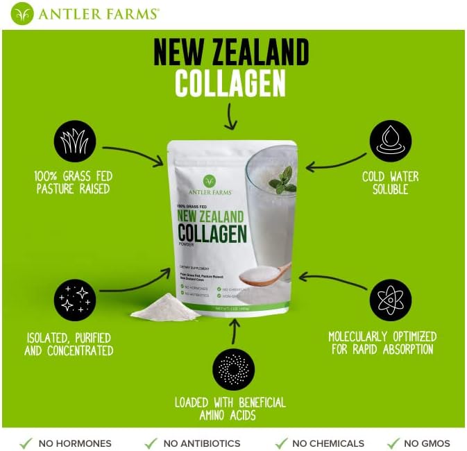100% Grass Fed New Zealand Whey Protein Isolate & Collagen Powder Bundle from Antler Farms