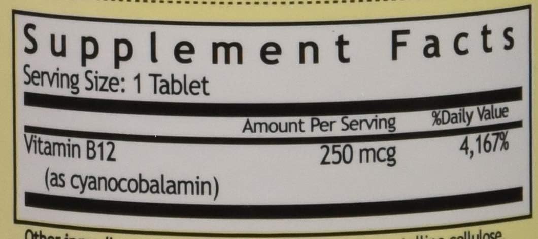 100 Mcg Windmill Vitamin B-12 Tablets - 100 Count Bottle