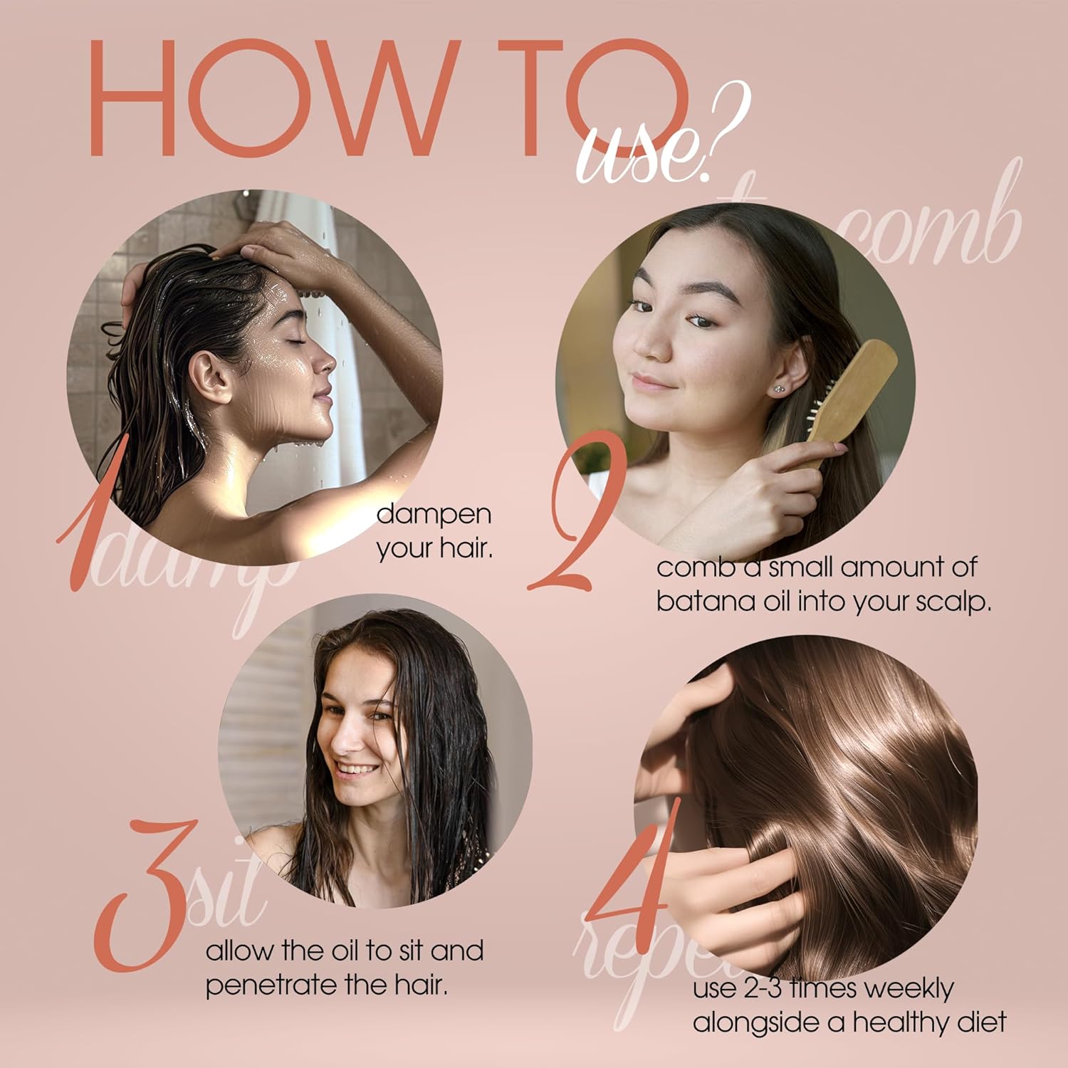 100 ml Raw Batana Oil for Hair Growth - Nourishing & Repairing Hair Styling Agent, Minimizes Hair Loss, Moisturizes Dry Hair, Natural Solution for Gray Hair