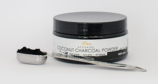 100% Natural Activated Coconut Charcoal Powder for Teeth Whitening, Facial Scrubs, and Skin Rejuvenation - Food Grade for Digestion and Minor Wounds
